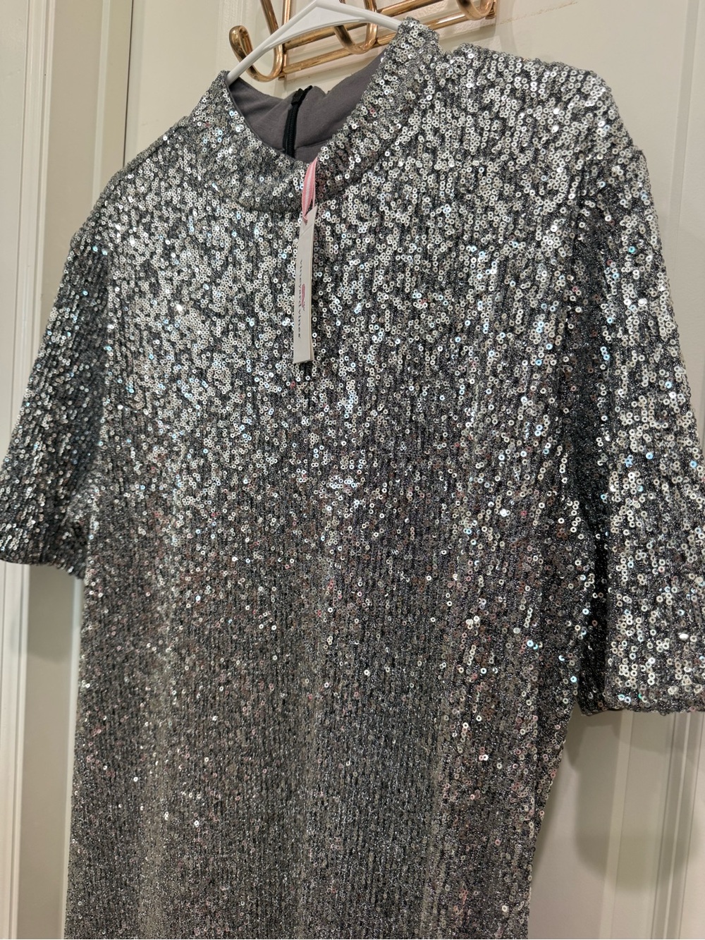 Vineyard Vines Silver Sequin Dress